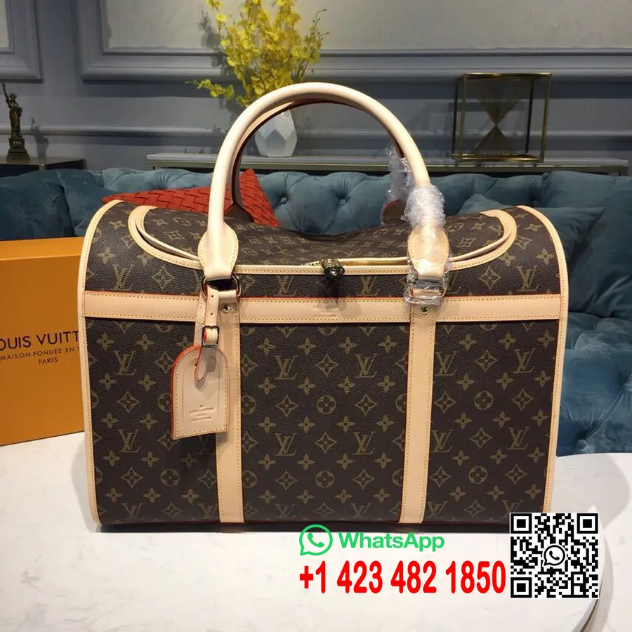 Louis Vuitton Bolso Para Perros 50cm Lona Monograma Colección Primavera/verano 2019 M42021, Negro