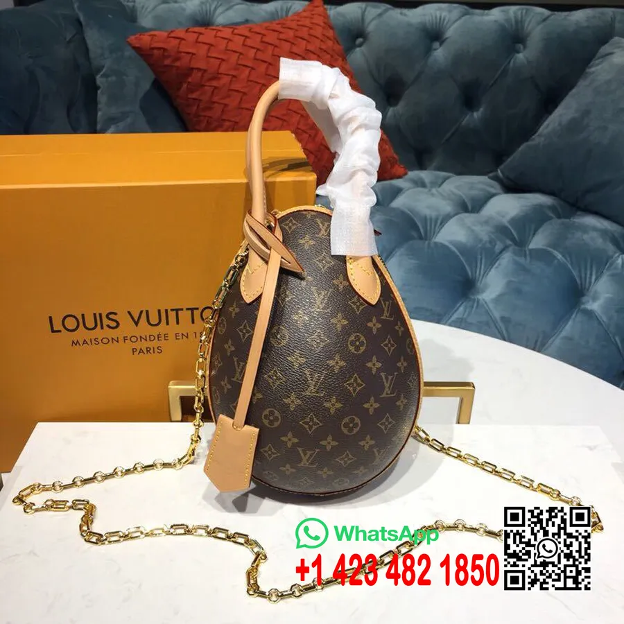 Louis Vuitton чанта за яйца 18 см монограм платно Vvn кожена колекция пролет/лято 2019 M44587, ноар