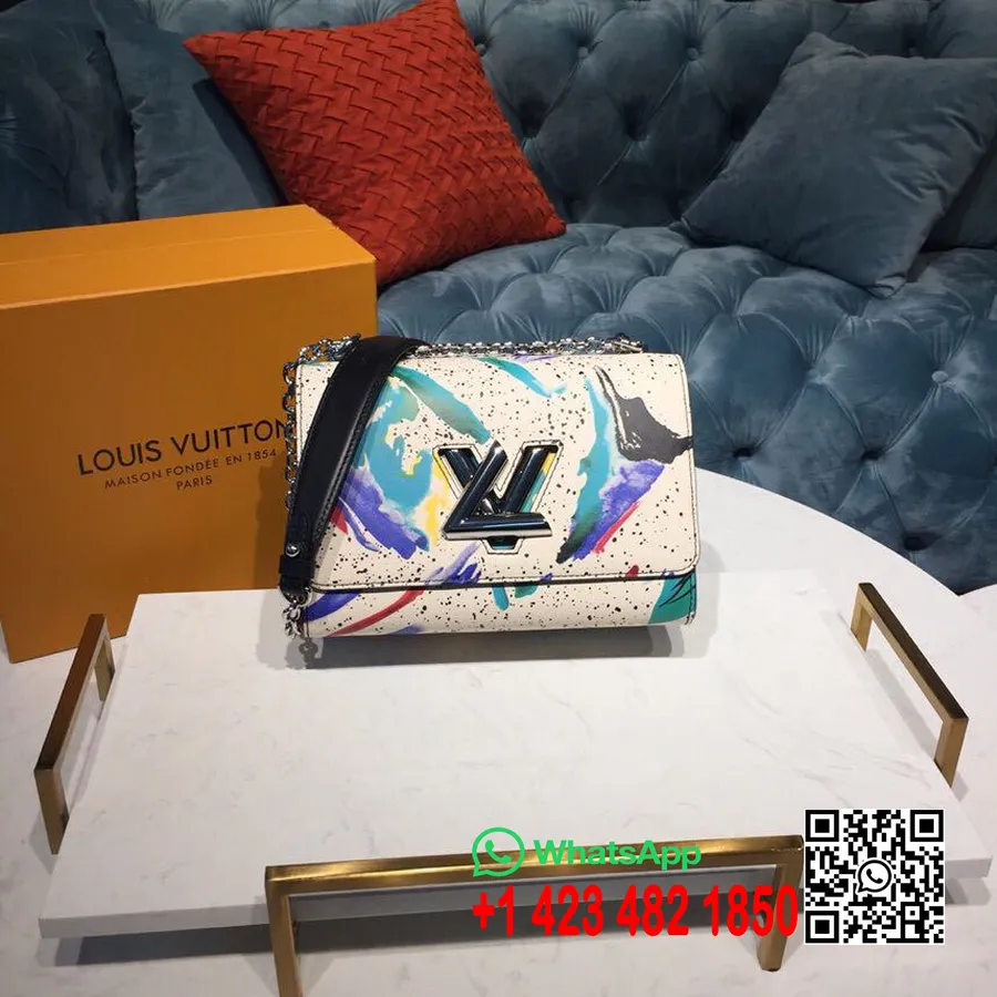 Louis Vuitton Twist MM Bag 24cm Epi Canvas Spring/Summer 2019 Collection M53857, Splash Print/White