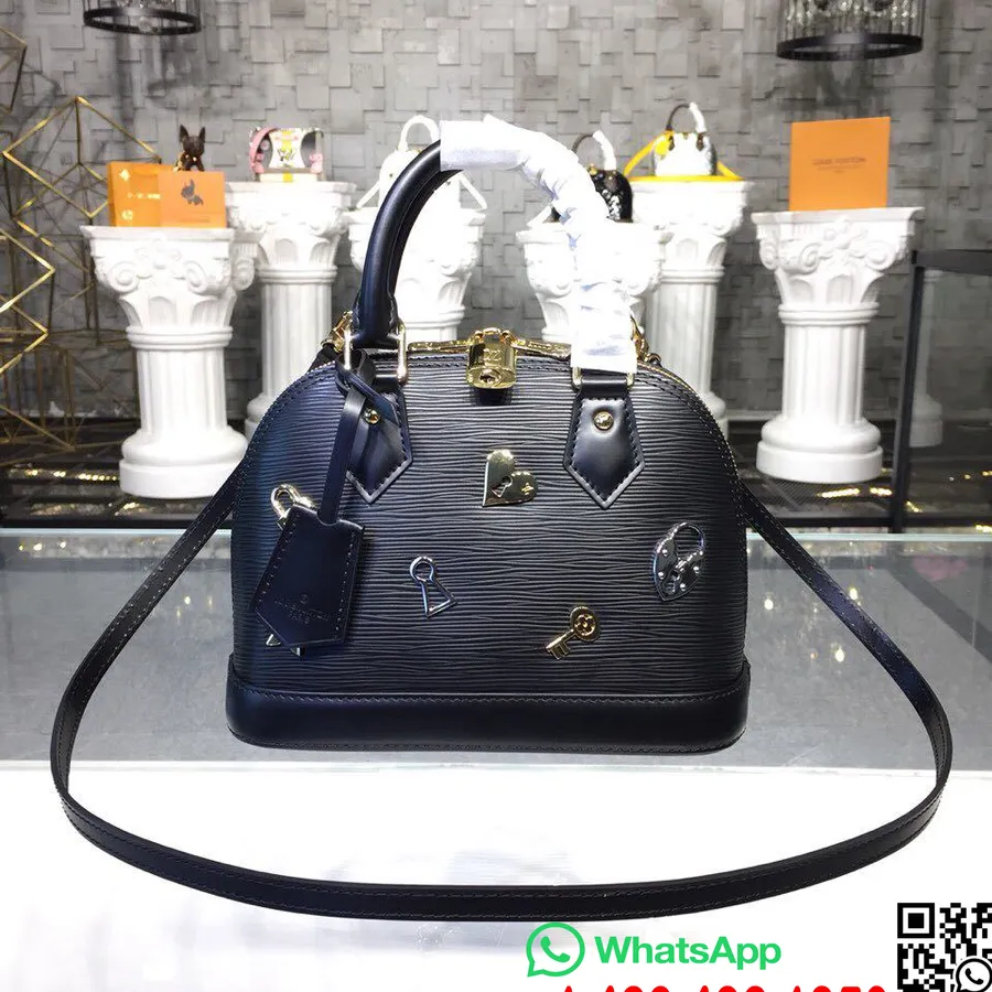 Louis Vuitton Alma Bb Love Lock Bag Monogram Květiny Epi Canvas Jaro/léto 2019 Kolekce M52885, černá