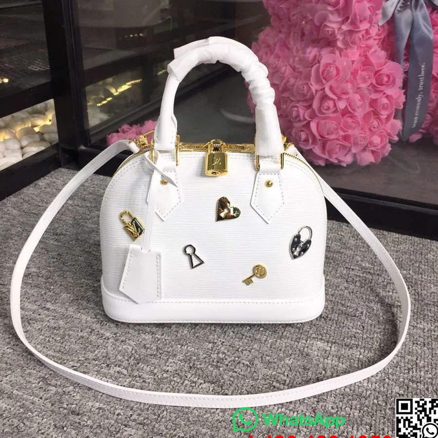 Louis Vuitton Alma Bb Love Lock Bag Monogram Květiny Epi Canvas Jaro/léto 2019 Kolekce M52885, Bílá