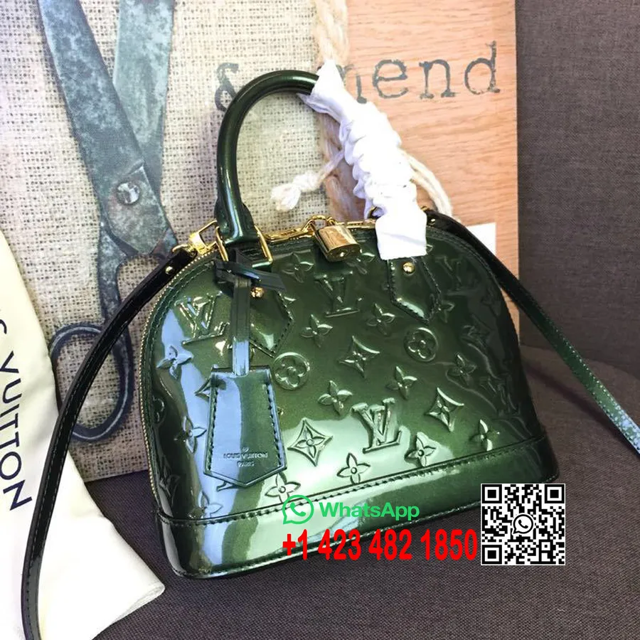 Louis Vuitton Alma Bb Sac Monogramme Vernis Collection Printemps/été 2019 M91678, émeraude