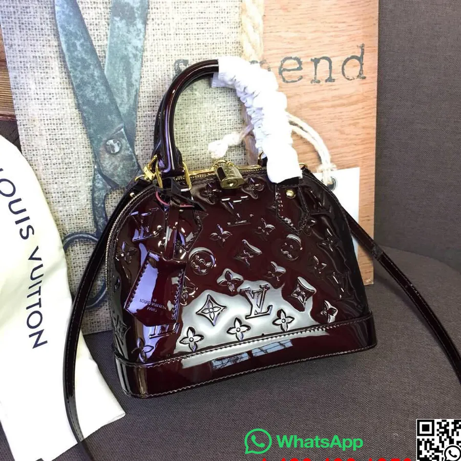 Sac Louis Vuitton Alma Bb Monogram Vernis Collection Printemps/été 2019 M91678, Bordeaux