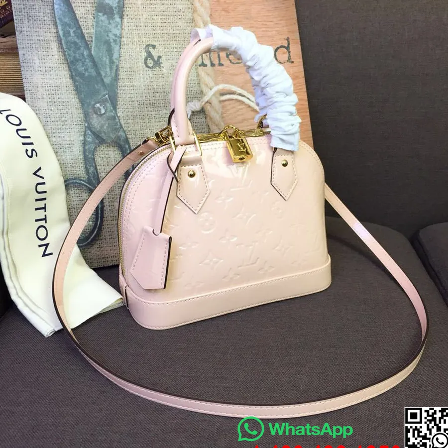 Louis Vuitton Alma Bb Sac Monogram Vernis Collection Printemps/été 2019 M91678, Rose Pâle