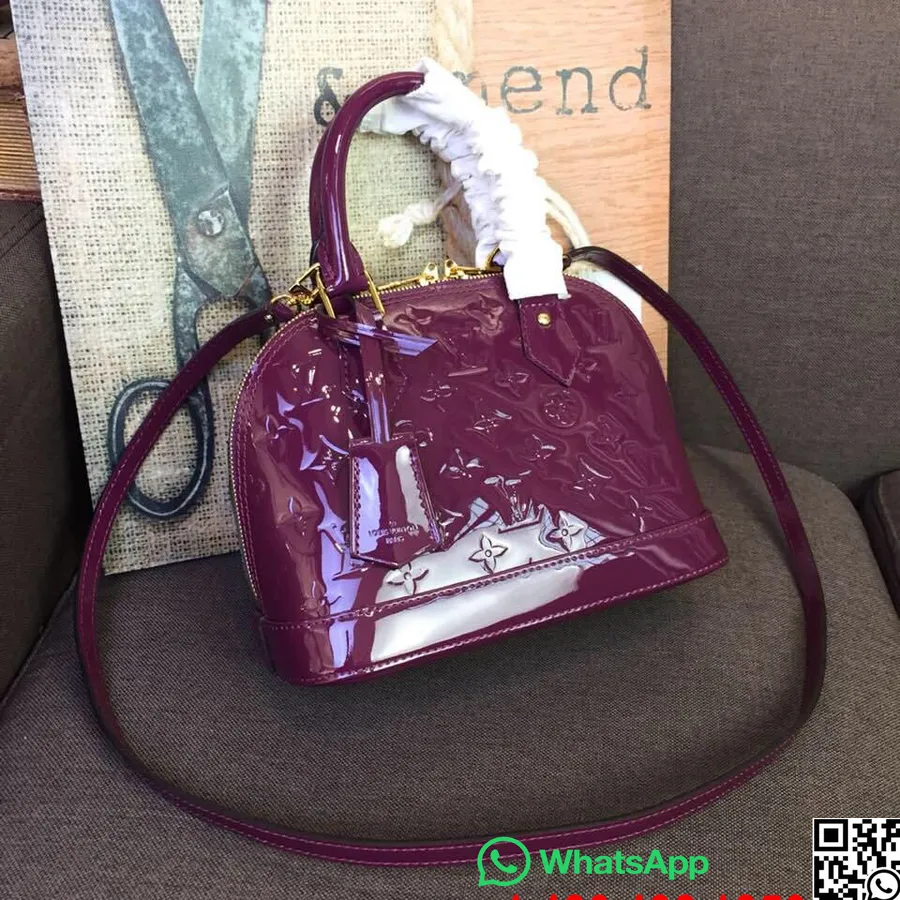 Louis Vuitton Alma Bb Bag Monograma Vernis Coleção Primavera/verão 2019 M91678, Ameixa