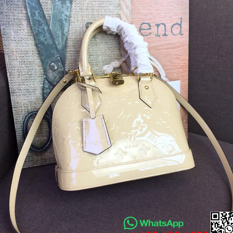 Louis Vuitton Alma BB Bag Monogram Vernis Spring/Summer 2019 Collection M91678, Beige