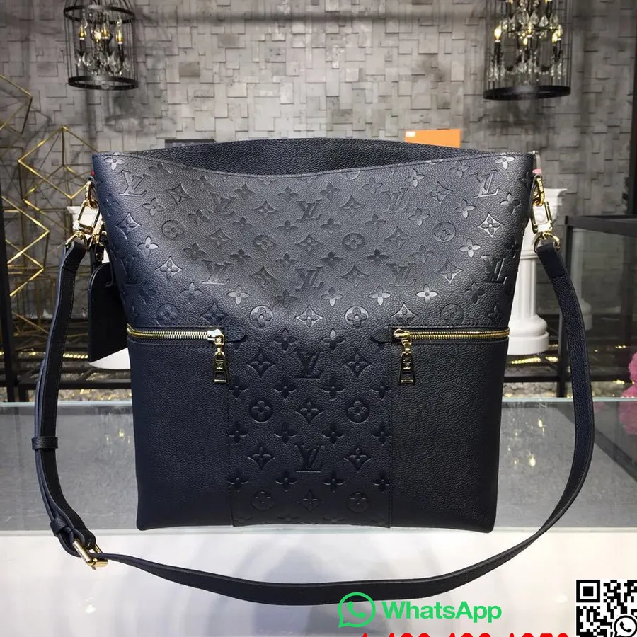 Louis Vuitton Melie Bag Monogram Empreinte Canvas Vår/sommer 2019 Kolleksjon M41544, Svart