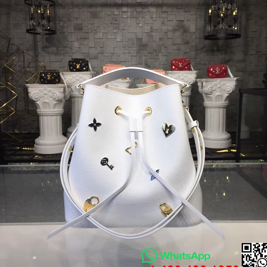 Borsa Louis Vuitton Epi Neonoe Love Lock Collezione Primavera/estate 2019 M53238, Bianco