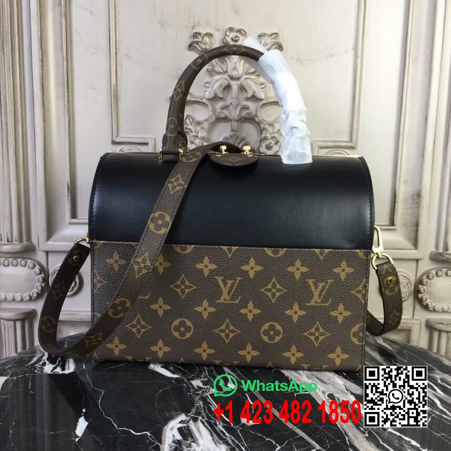 Louis Vuitton Speedy Doctor 25 Cm-es Táska Monogram Vászon és Fekete Borjúbőr őszi/téli 2018 Kollekció M51468, Noir