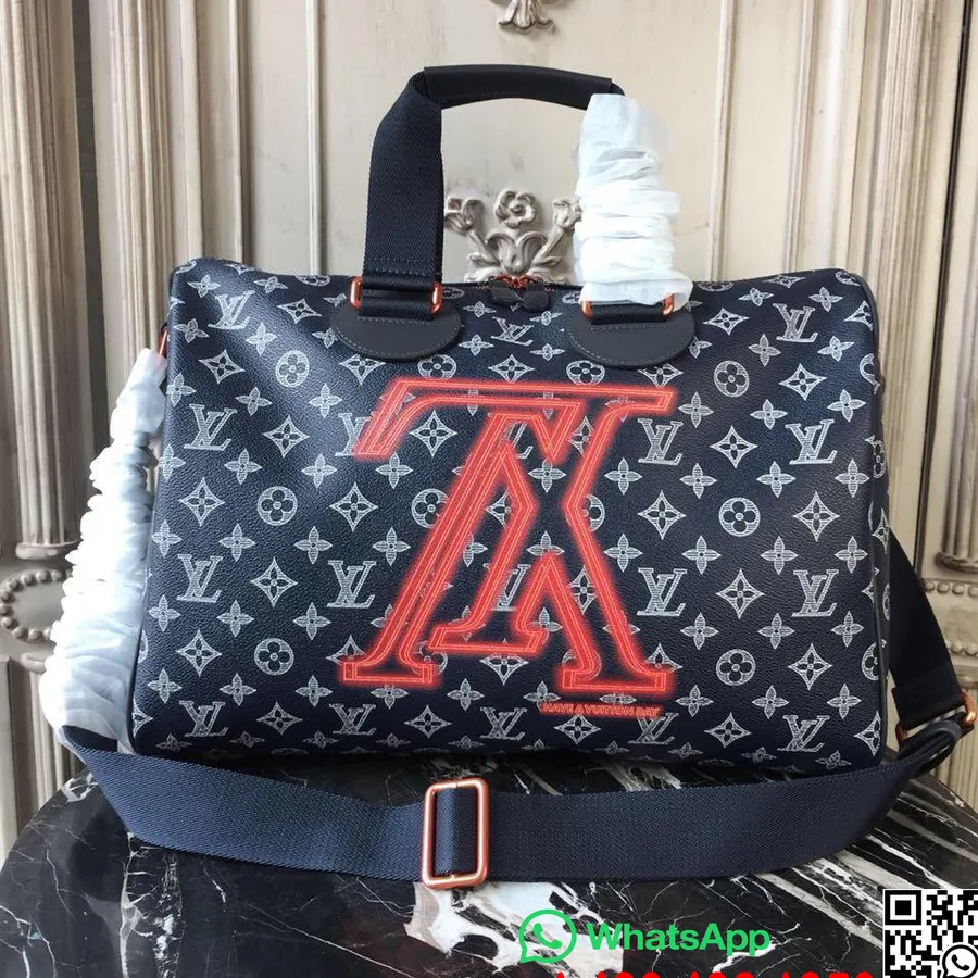 Louis Vuitton Speedy Bandouliere 40cm Táska Monogram Fejjel Lefelé Vászon ősz/tél 2018 Kollekció M43697, Noir