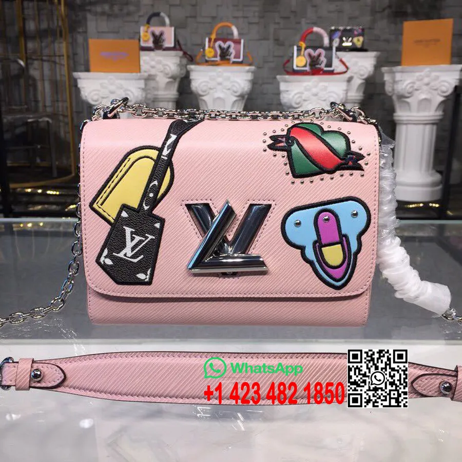 Louis Vuitton Monogram Foltok Twist Mm Táska Epi Vászon ősz/tél 2018 Kollekció M52487, Rózsa Balerin