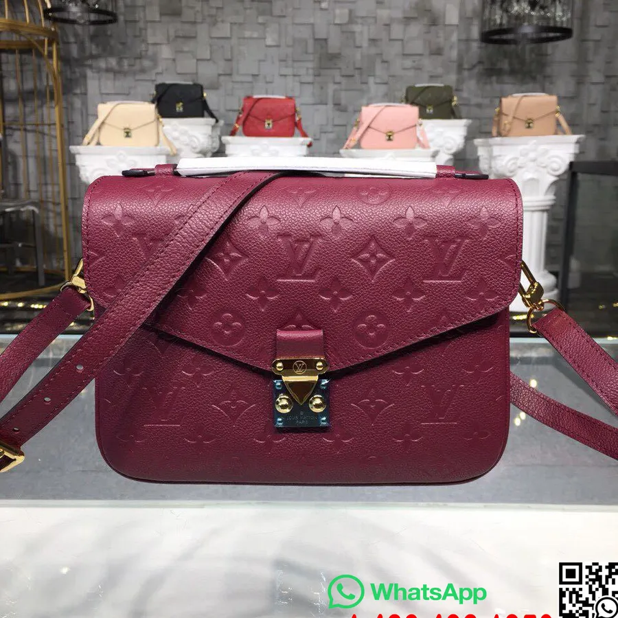 Louis Vuitton Pochette Metis 25cm Taška Monogram Empreinte Plátno Jaro/léto 2018 Kolekce M44291, švestka