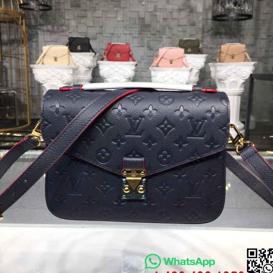 Louis Vuitton Pochette Metis Bolso De 25 Cm Monograma Empreinte Lona Colección Primavera/verano 2018 M44071, Rojo Marino