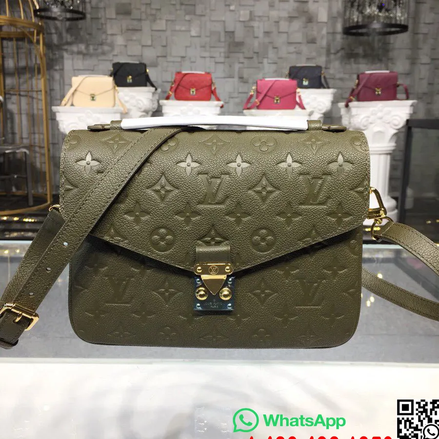 Louis Vuitton Pochette Metis Bolso De 25 Cm Monograma Empreinte Lona Colección Primavera/verano 2018 M44018, Verde Oliva