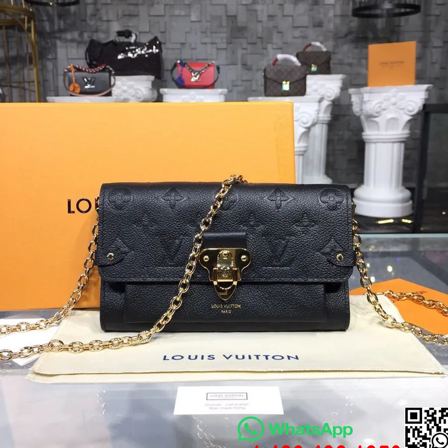 Louis Vuitton Sac Portefeuille Chaîne Monogram Empreinte Cuir Toile Collection Automne/hiver 2018 M63399, Noir