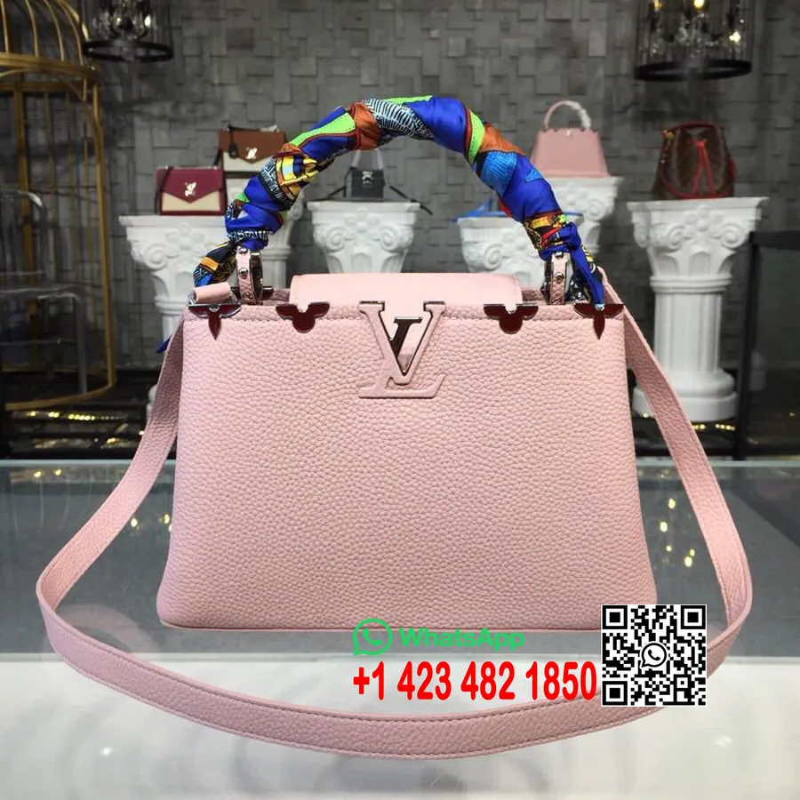 Louis Vuitton Capucines Mehanički Monogram Cvijeće Bb Torba Taurillon Clemence Platno Kolekcija Jesen/zima 2018. M51781, Magnoli