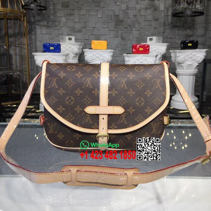 Louis Vuitton Saumur Mm чанта монограм канава колекция есен/зима 2018 M40710, кафява