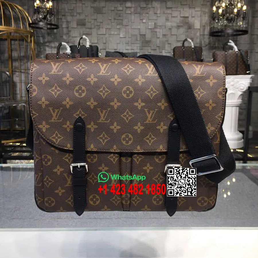 Louis Vuitton Christopher Messenger Bag 36cm Monogram Macassar Canvas Fall/Winter 2018 Collection N41500, Brown