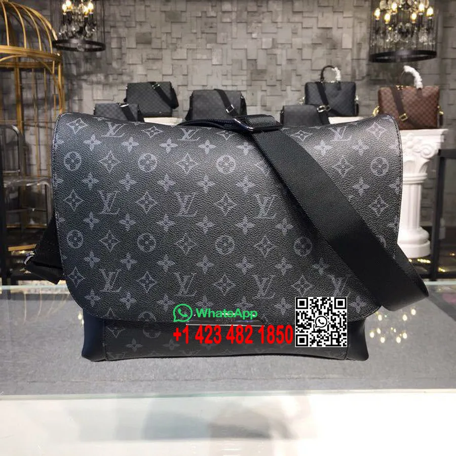 Louis Vuitton Messenger Mm Explorer Soma 32cm Monogramma Aptumsums Canvas Rudens/ziema 2018 Kolekcija M40539, Noir