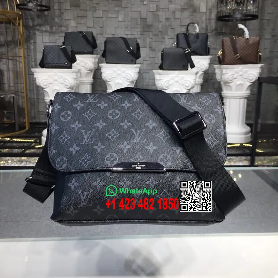 Louis Vuitton Messenger Pm Taška Prieskumník 26 Cm Monogram Eclipse Canvas Jeseň/zima 2018 Kolekcia M40565, Noir