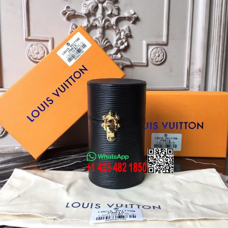 Louis Vuitton Fragrância Parfum Estojo De Viagem 100ml Epi Canvas Coleção Primavera/verão 2018 Ls0150, Noir