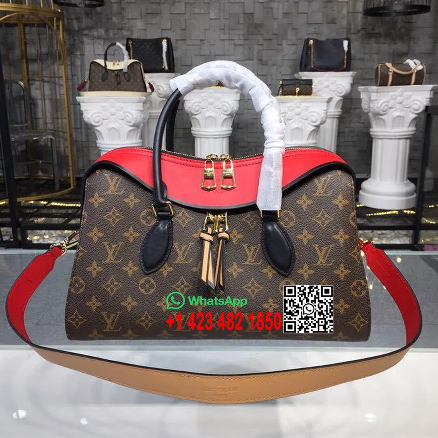 Louis Vuitton Tuileries 35cm Soma Monogramma Audekls Trīskrāsu Govs āda Rudens/ziemas 2018 Kolekcija M43795, Kabuki