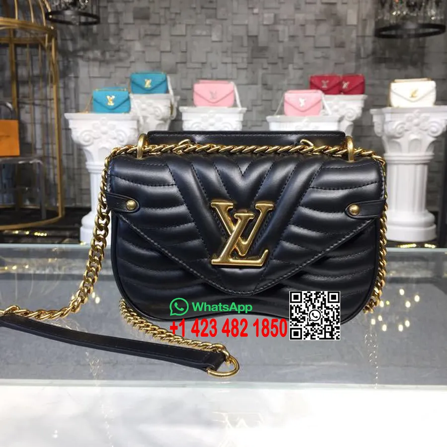 Louis Vuitton нова вълна чанта с верижка Pm ватирана телешка кожа колекция есен/зима 2018 M51683, наситено черно ноар