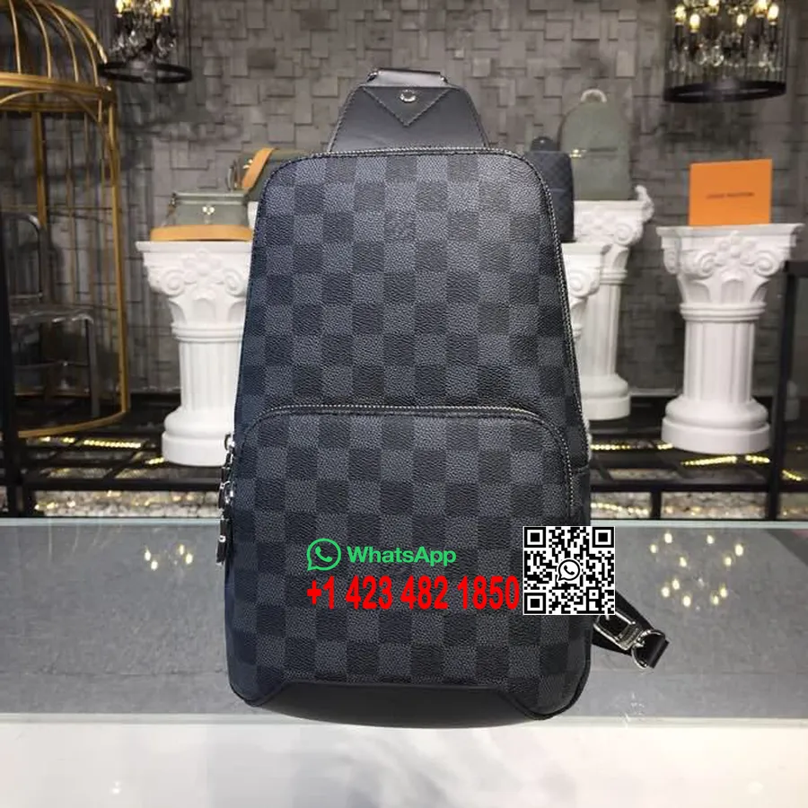 Louis Vuitton Avenue слинг чанта от Damier Graphite Canvas колекция есен/зима 2018 N41719 Noir