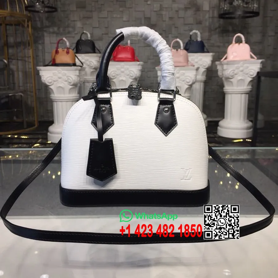 Louis Vuitton Alma Bb Bag Epi Lona Colección Otoño/invierno 2019 M53589, Blanco/negro