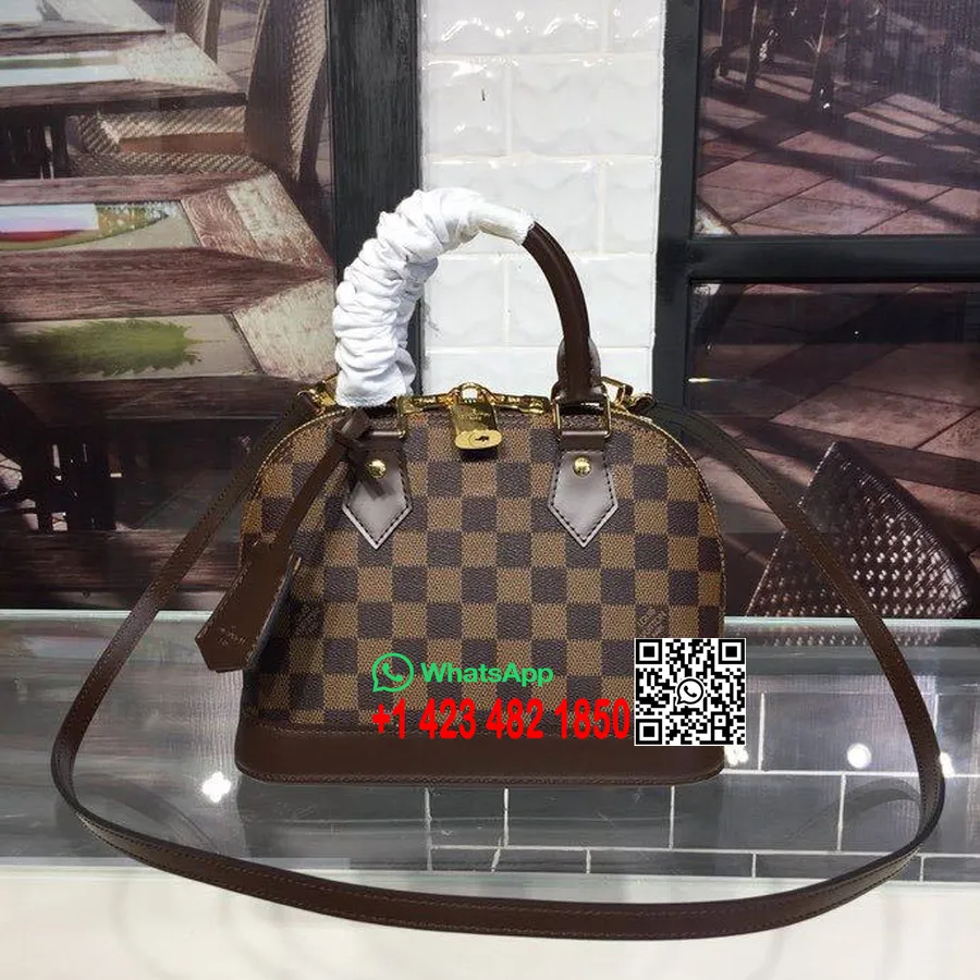 Louis Vuitton Alma Bb Torba 25 Cm Damier Ebene Canvas Kolekcija Jesen/zima 2019 N41221, Temno Rjava