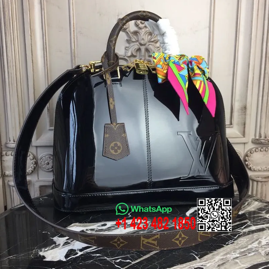 Louis Vuitton Alma 32 Cm Torba Miroir Vernis Lisse Canvas Kolekcija Jesen/zima 2019 M54785, črna