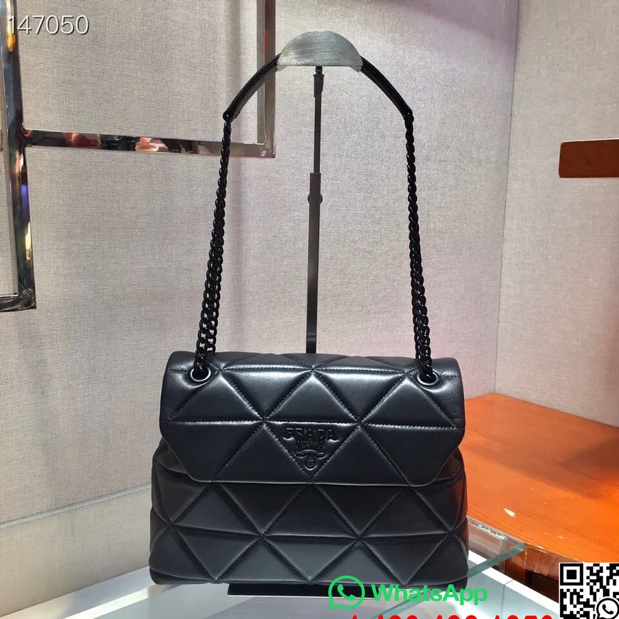 Bolso De Hombro Prada Espectro 28cm 1bd231 Piel Napa Colección Primavera/verano 2020, Negro