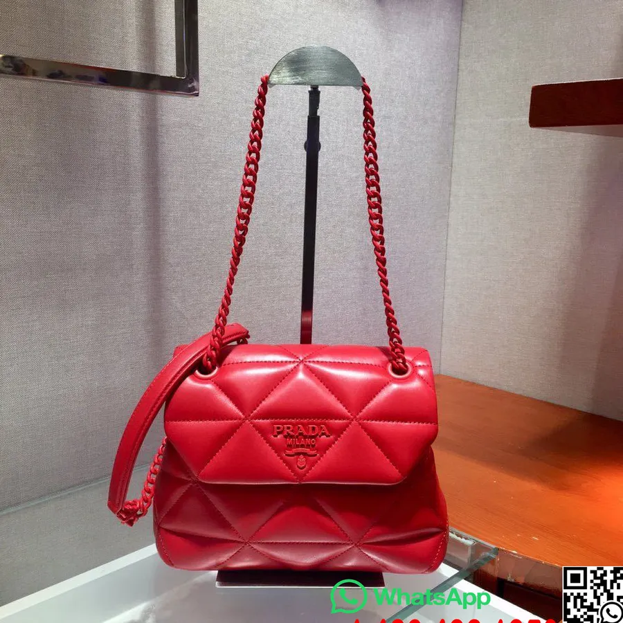 Bolso De Hombro Prada Spectrum 22cm 1bd233 Piel Napa Colección Primavera/verano 2020, Rojo