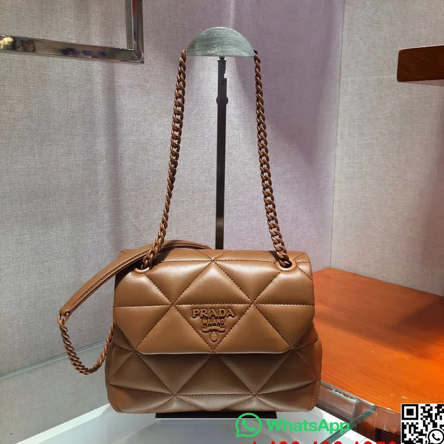 Sac Bandoulière Prada Spectrum 22cm 1bd233 Cuir Nappa Collection Printemps/été 2020, Beige