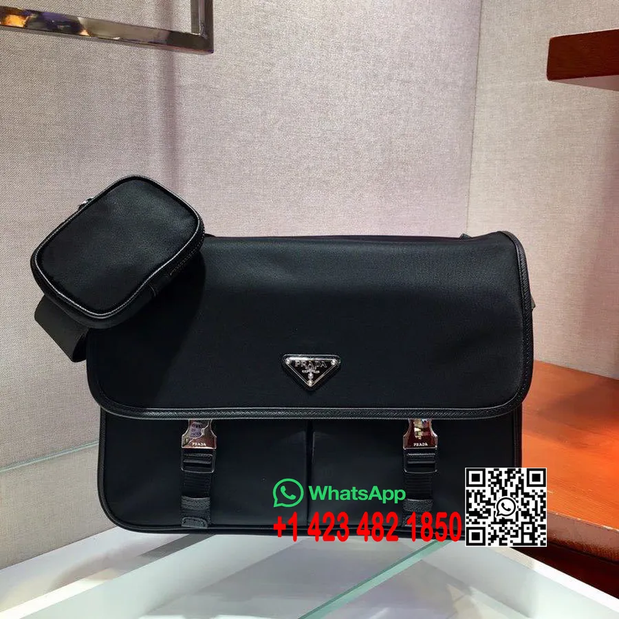 Sac Bandoulière Prada Camera Nylon 32cm 2vd768b Collection Printemps/été 2020, Noir