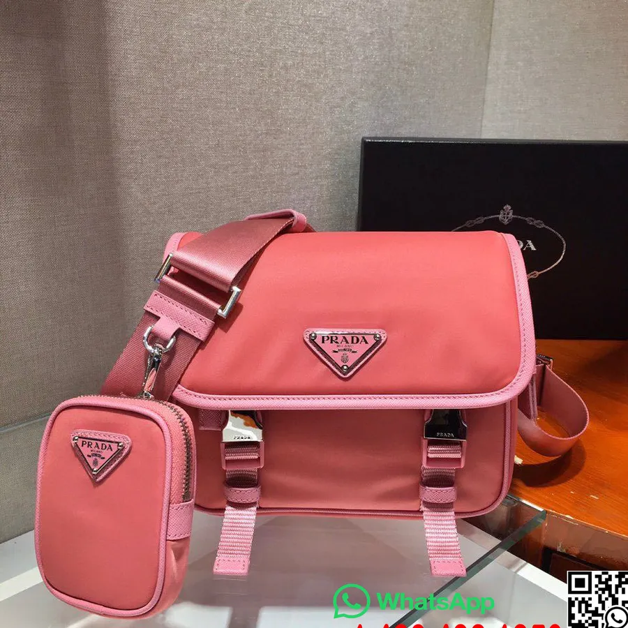 Prada Kamera Najlonska Torba Preko Ramena 25 Cm 2vd034 Kolekcija Proljeće/ljeto 2020., Roza