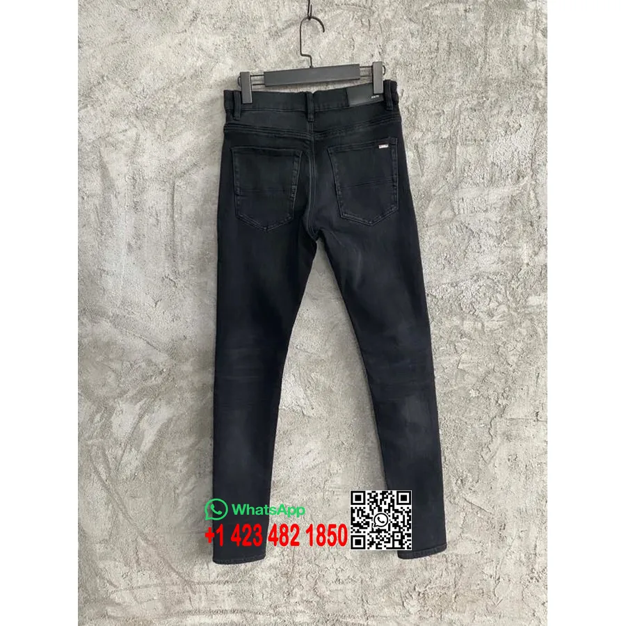 Amiri Vaskede Skinny Leg Denim Jeans Forår/sommer 2022 Kollektion, Sort