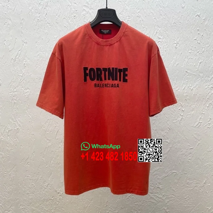 Balenciaga Fortnite T-skjorte Vår/sommer 2022 Kolleksjon, Rød