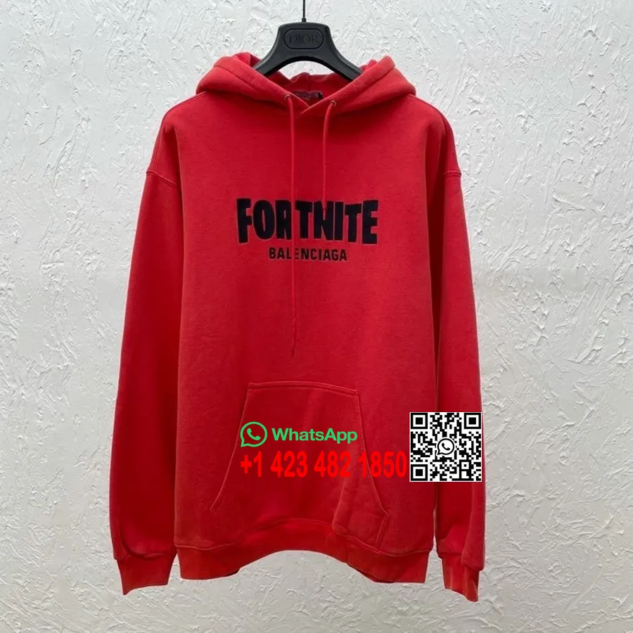 Balenciaga Fortnite Sweatshirt Vår/sommer 2022 Kolleksjon, Rød