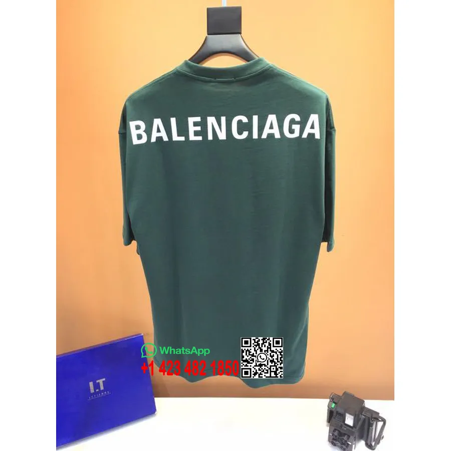 Tricou Supradimensionat Balenciaga Din Bumbac Colectia Primavara/vara 2020, Verde