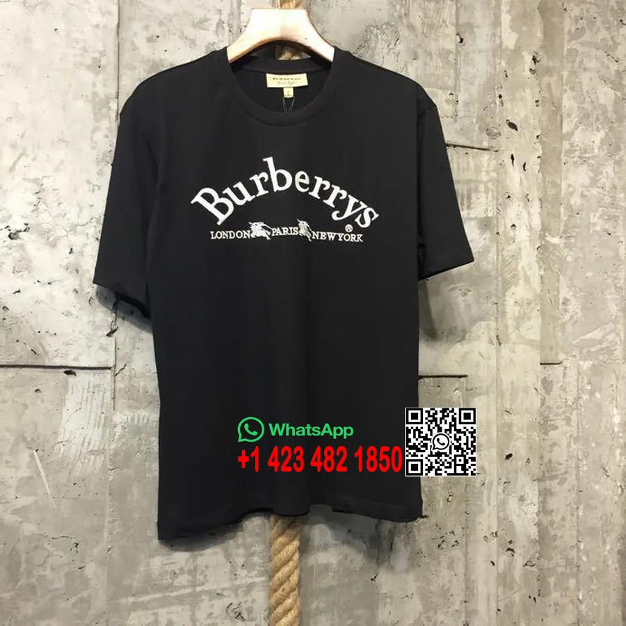 Burberrys Print T-shirt Muška Kolekcija Proljeće/ljeto 2018, Crna