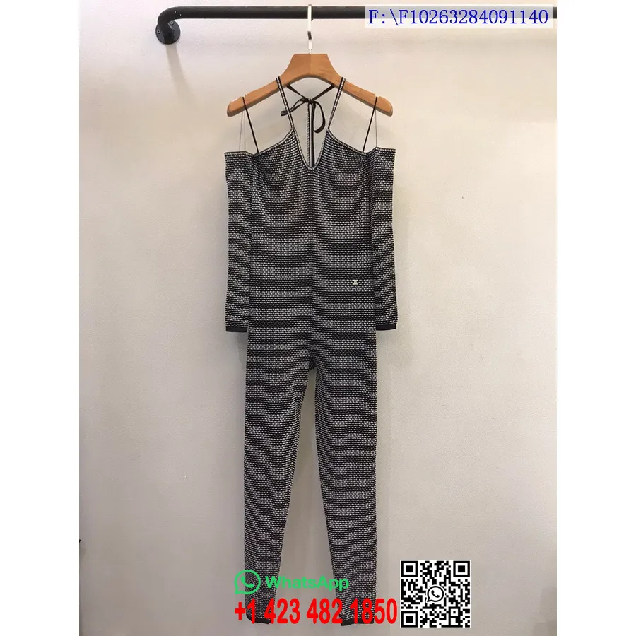 Chanel Fitted Jumpsuit Høst/vinter 2021 Kolleksjon, Svart