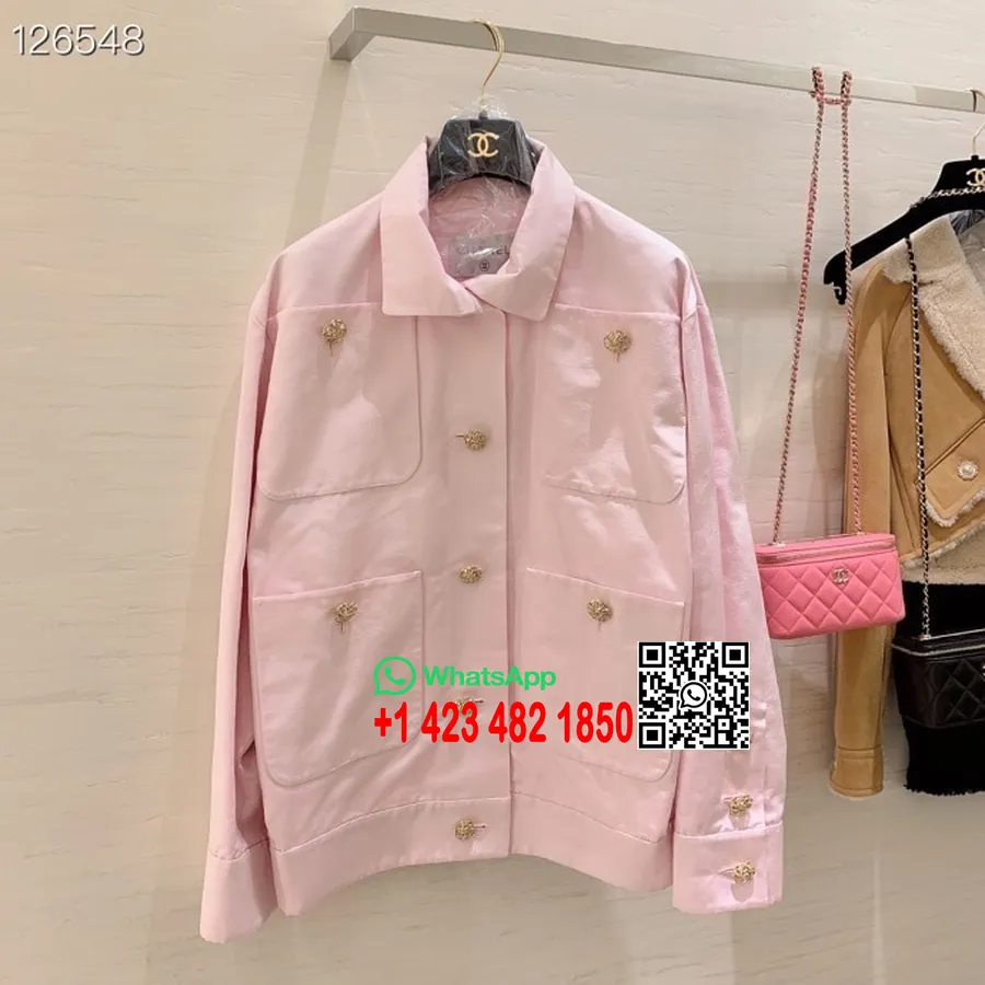 Chaqueta Oversize Con Botones Chanel Colección Otoño/invierno 2020, Rosa Claro