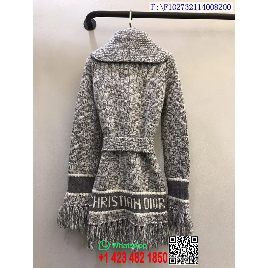 Christian Dior Lang Vest Met Kwastjes Herfst/wintercollectie 2021, Grijs