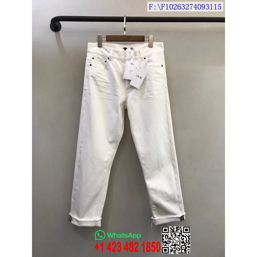 Christian Dior Denim Jeans Høst/vinter 2021 Kolleksjon, Hvit