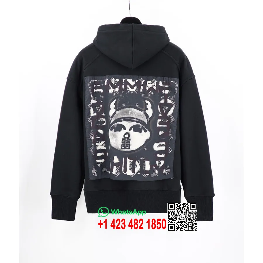 Givenchy Oversized Pikkade Varrukatega Pullover Hoodie Kevad/suvi 2022 Kollektsioon, Must