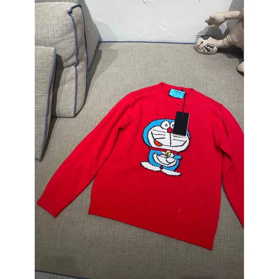 Jersey De Lana De Mujer Gucci X Doraemon Colección Otoño/invierno 2020 Rojo