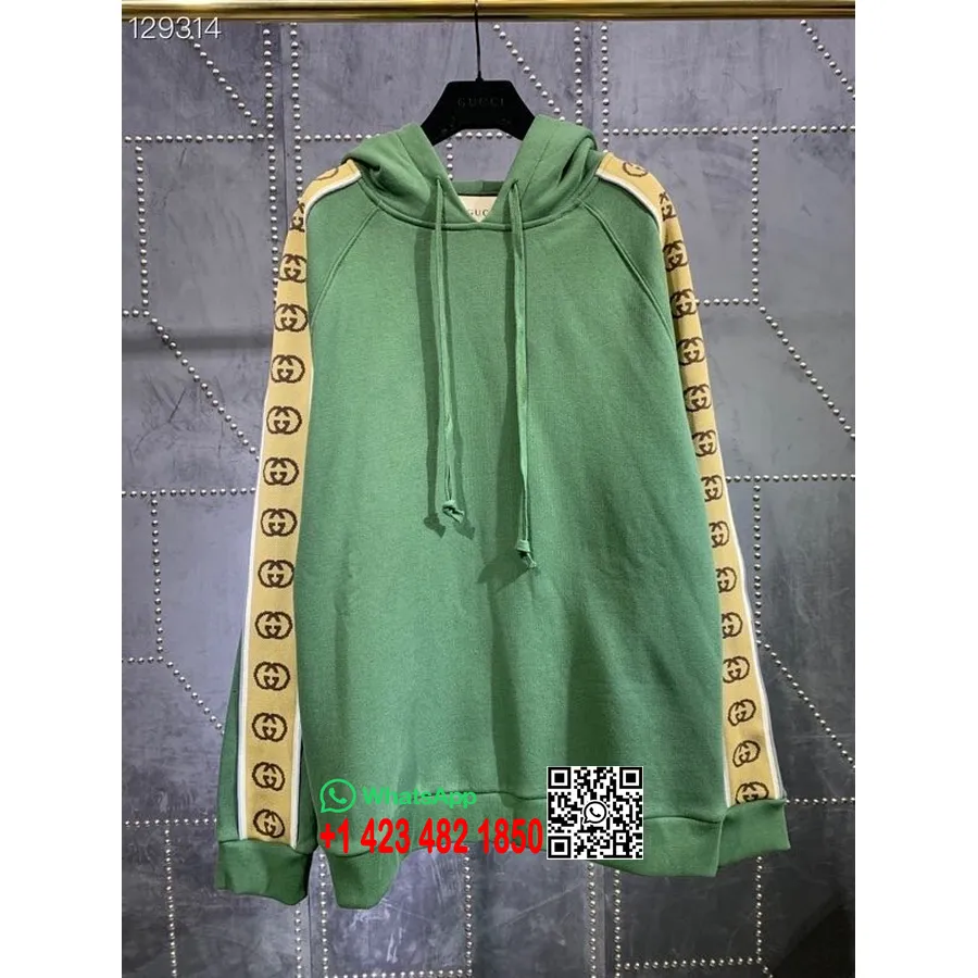 Sudadera Con Capucha Y Logo De Gucci Gg Colección Unisex Otoño/invierno 2020, Verde