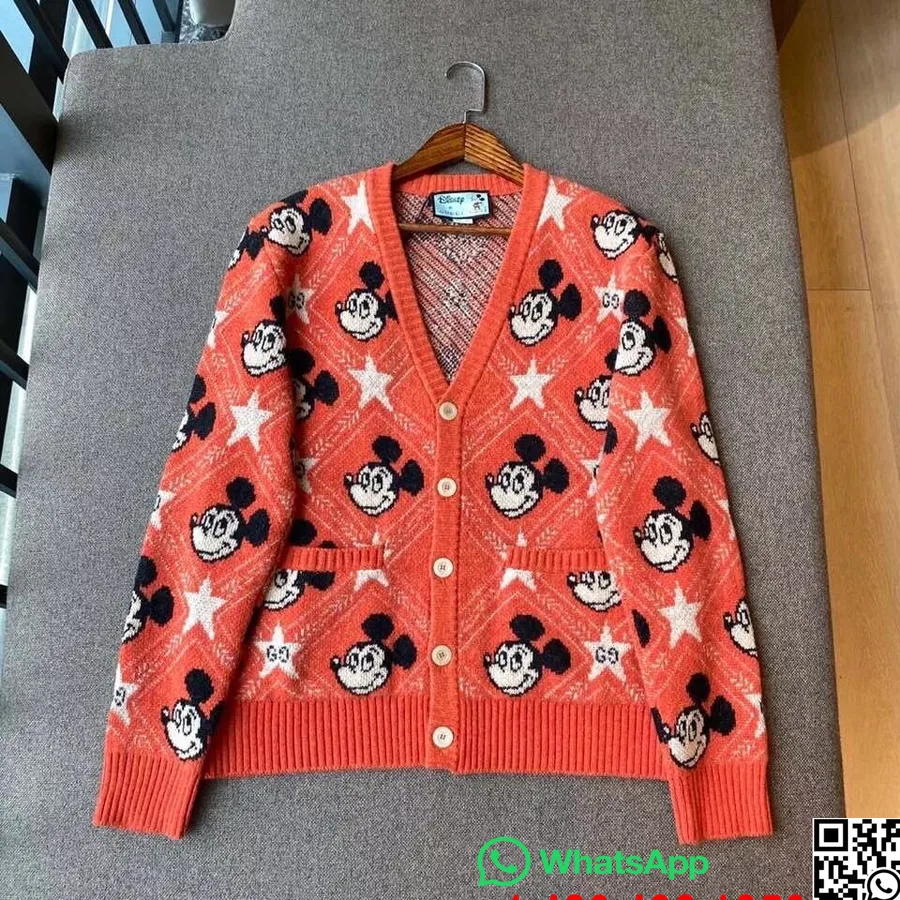 Gucci Kolekcia Disney Vlnený Cardigan Jeseň/zima 2020, červený