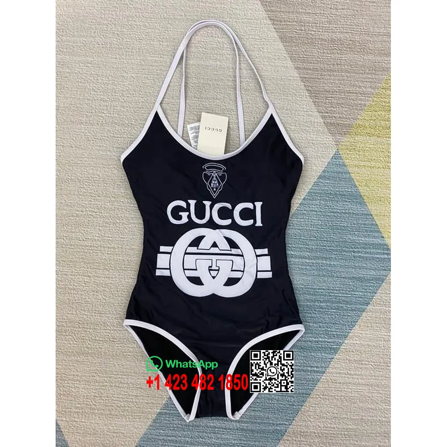 Koleksi Baju Renang Gucci One Piece Print Musim Semi/musim Panas 2020, Hitam